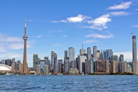 View of the Toronto Skyline from Olympic Island in June 2026