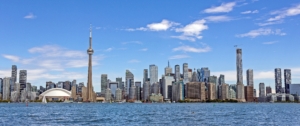View of the Toronto Skyline from Olympic Island in June 2026