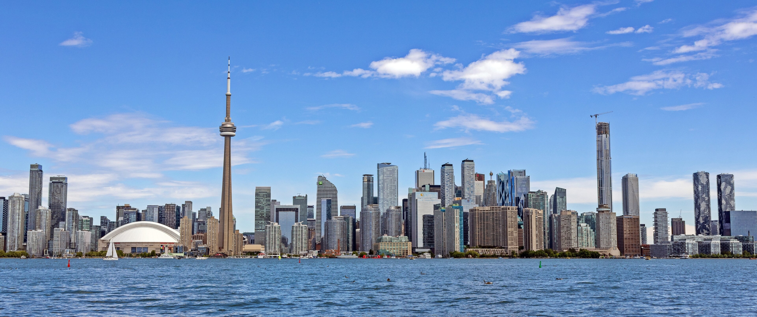 View of the Toronto Skyline from Olympic Island in June 2026