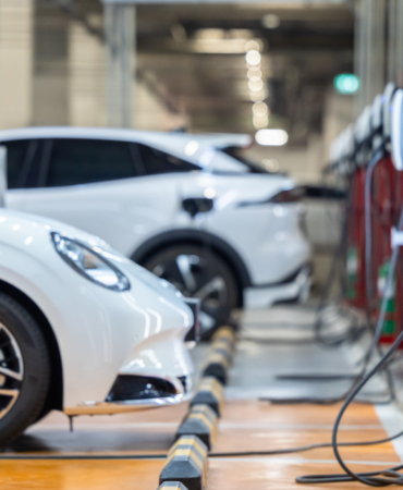 EV charging station and electric car, Electric car charging stat