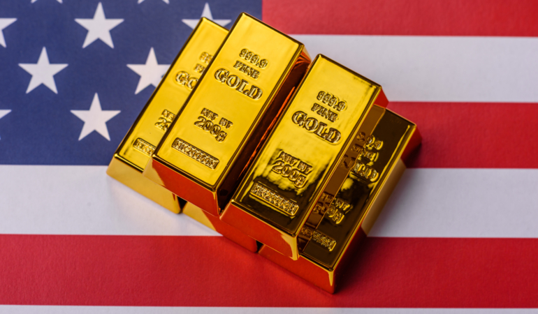 Gold bars or ingots as a tool for balance, financial investment, and savings. Gold bars
